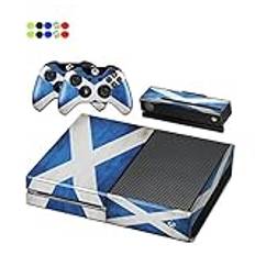 Skin For Xbox One - Morbuy Vinyl Full Body Protective Sticker Cover Decal For Microsoft Xbox One Console & 2 Dualshock Controller Skins + 10pc Silicone Thumb Grips (Flag Scotland)