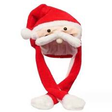 Furry santa hat with mustache perfect for christmas parties dress up cosplay