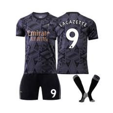 (22(120-130CM)) 22/23 Arsenal Away No #9 Soccer Jersey Set - Black