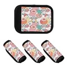 2 Pcs Luggage Handle Wraps Soft Sturdy Suitcase Accessories Handles Wrap Grips for Travel Cows Wildflowers