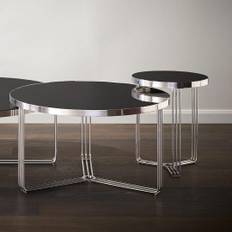 Finn Chrome Side Table - Gillmore Space - Dark Oak