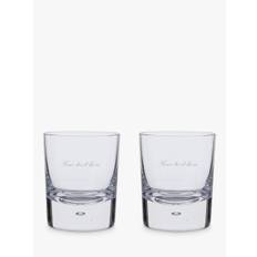 Dartington Crystal Personalised Exmoor Old Fashioned Whisky Glass Tumblers, Set of 2, 300ml, Palace Script Font