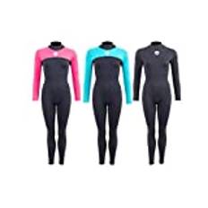 Two Bare Feet Womens Thunderclap 2.5mm Full Length Summer Neoprene Wetsuit for Surfing Swimming Diving Watersports Wetsuit (X-Large, Black)