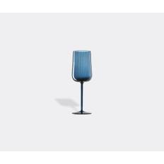 'Gigolo' white wine glass, rigadin avio blue