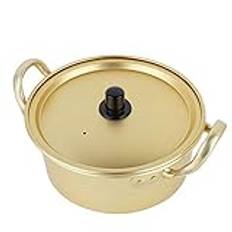 Korea Noodle Pot, Korean Ramen Noodle Pot Ramyun Cooker for Cooking Korean Yellow Aluminum Stockpot Instant Noodles Pot(16cm Bottom)