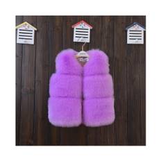 (Purple, 9-10Years) Winter Kids Girls Fluffy Faux Fur Vest Coat Thick - Not Specified - One Size