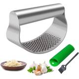 304 Stainless Steel Garlic Press, Portable Garlic Presser Mincer Chopper  Crusher Slicer Grater Squeezer, Kitchen Tools