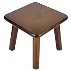 Qcwwy DIY Furniture Stool for Kids and Children | Strong Load-Bearing Child Bench | Easy to Carry for Garden and Balcony (Assembled square stool walnut color)