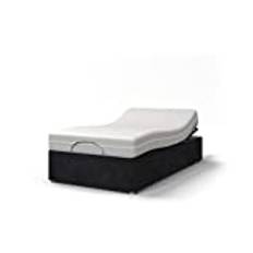 Majestic 3ft INDIVIDUAL (3’ Single), 3’6” (3ft 6 Large Single) or 4’ (4ft Small Double) Electric Adjustable Bed, 8 Colours Memory Foam Mattress. German made Mechanism and motors - Hidestyle Black