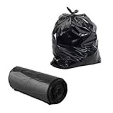 WOODSBRO Bin Liners Bags Black 50L Heavy Duty Refuse Sacks 20pcs x 5 for Construction & General Wastage Durable Rubbish Bags for Efficient Waste Disposal Ideal for Garbage and Bio hazard Materials