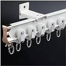 HSF White Wall Mount Curtain Track System,Heavy Duty Curtain Rails For Privacy Living Room Bedroom curtain rails and fittings (Size : 9m/29.5ft)