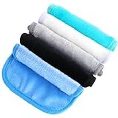 GEEHUA 5PCS Makeup Remover Cloths, Microfiber Reusable Makeup Washcloths Make Up Face Cleansing Towels Eye Skincare Remove Cosmetic Rags Remover Pads for All Skin Types(B-Color)