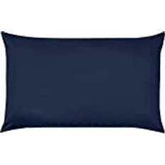 Plain Pollycotton Baby Todler Cot Bed Pillow Pair Cases-40 x 60cm (Navy)