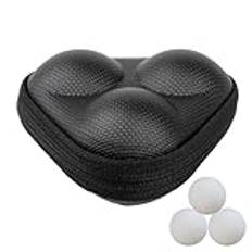 Neamou Golf Ball Pouch | Waterproof Leather Golf Ball Carrier Bag - Golf Ball Organizer, Golf Accessories, Hard Box, Lightweight Ping Pong Ball Bag for Golf Balls, Tennis Balls