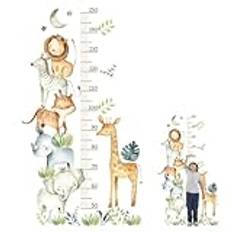 Height Chart for Kids, Wall Sticker Height Chart for Kids, Self Adhesive, Forest Animals, Nursery Decoration for Boys and Girls, Size 50-150cm