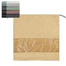 Drawstring Shoe Bags,Dustproof Transparent Window Dust Bags | Unique Design Soft Fleece Drawstring Storage Pouch for Daily Use & Travel