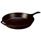 Lodge L10SK3ASHH41B Pre-Seasoned Cast Iron Skillet, Black, 12 D