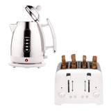 Dualit Architect 2 Slice Toaster and 1.5 Litre Kettle Set In Grey Steel