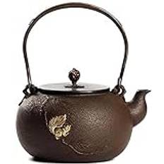 Cast Iron Tetsubin Teapot Cast Iron Tea Kettle, Japanese Teapot for Loose Leaf Tea, Retro Small Handmade Tea Infuser, 1.3L Tea Accessories Tea Pot