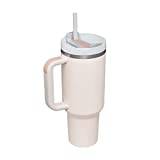 40 Oz Tumbler Insulated Water Bottle With Straw Flip Straw Tumbler Travel  Mug Cup With Handle For Women And Men