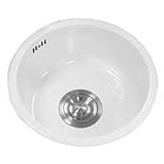 White Stainless Steel Sink Round Sink Bar Mini Sink Undermount Sink Coffee Corner Sink White Sinks