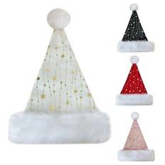Festive santa hat with golden star for christmas parties dress up cosplay