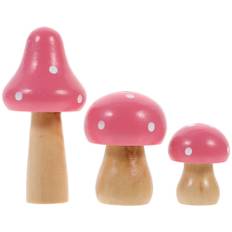 3 pcs mushroom cake topper homedecor miniature mushrooms desktop
