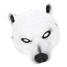 Animal half face mask halloween polar bear mask for costume