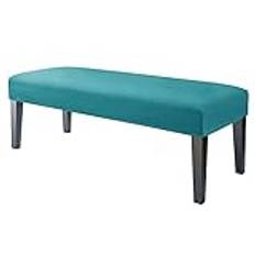 JHLD 1 Piece Upholstered Bench Slipcover, Velvet Bench Seat Protector Stretch Dining Room Bench Covers soft Spandex Dining Bench Cover For living room bedroom -Teal-1 Piece