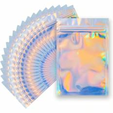 SHEIN pcs Holographic Iridescent Gift Bags Of Different Size Reusable Sealing Bags With Laser Rainbow Pattern Suitable For Small Business Candy And Front Wi