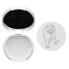 'snarling puma' lip balm with mirror (bm00014826)