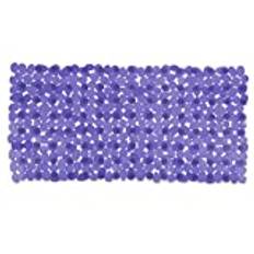 casa pura Non-Slip Bath Mat, Bubbles, Purple - 69 x 36 cm | 3 PVC, Antibacterial, Translucent