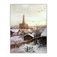 Alexey Savrasov "Sukharev tower" Famous Paintings Reproduction Canvas Print Artwork ,Canvas Wall Art for Living Room Home Decor 60x84cm Frameless