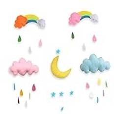 SAFIGLE Kids Room Wall Clouds Ceiling Clouds Nursery Room Wall Mobile Cloud Raindrop Decorations Cloud Wall Decoration Baby Shower Decorations Beds Ceiling Cloud Garland Child Props Fairy