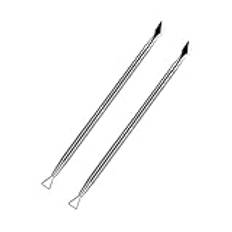 Mipcase 2pcs Nail Double Head Stainless Steel Nail Pusher Manicure Flame Foil Nails Red Cat Ears Nursing Nail Cuticle Pusher Pedicure Detergent