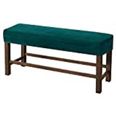 JHLD Upholstered Bench Slipcover, Velvet Dining Room Bench Covers Stretch Bench Seat Protector Elastic Dining Bench Cover Removable Washable For Living Room-Teal-Small