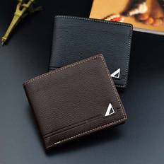 Money clip id card case business card holder short wallet men coin purse
