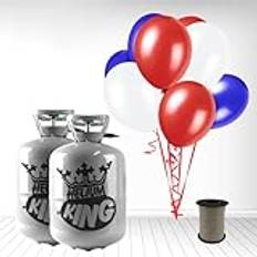 Red White Blue Small Helium Gas Balloons Celebration Kit x 2