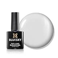 Bluesky All in One Fast & Easy Builder Gel 10ml, Clear, Nail Strengthener and Extender for Long, Strong Nails & Nail Extensions, Professional, Salon & Home Use, Requires Curing Under LED UV Nail Lamp