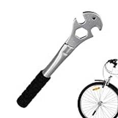 Bike Wrench - Bike Pedal Removal Tool, 15mm, 9/16-inch, 24mm Hexagon Holes, Heavy Duty | Long Handle, Multifunctional Bicycle Spanner Repair Tool, Precise Fitting