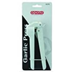 New Garlic Press White Plastic & Metal Easy Clean Apollo.