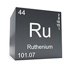 Moderock Ruthenium Metal Elements Periodic Table, Mirror Finished Density Cubes Collection, Purity 99.95%, Weight 11.5g/0.4Oz (Ru Cubic 10mm/0.39")