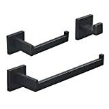 Black Architeckt Square Toilet Roll Holder Free Standing Bathroom