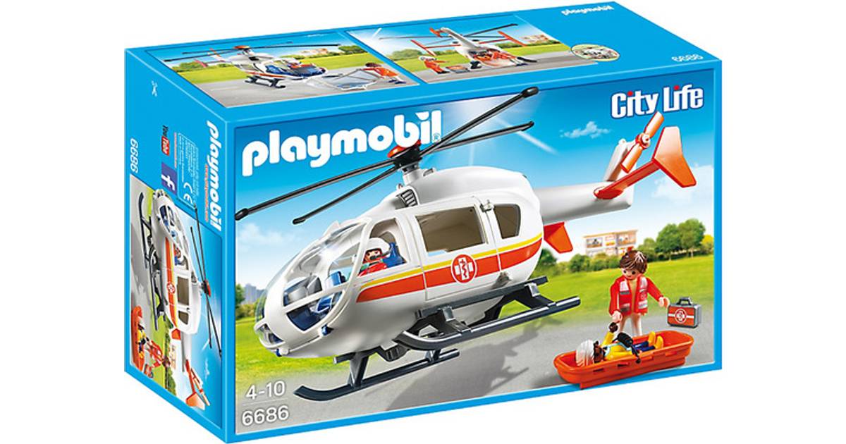 playmobil hospital helicopter