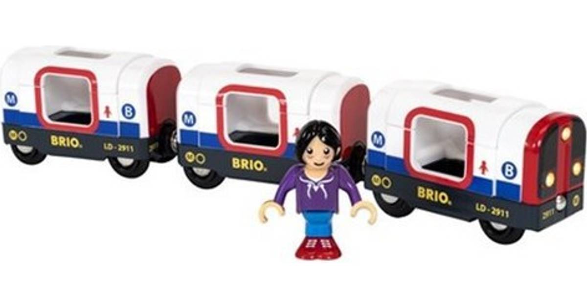 brio blue metro train