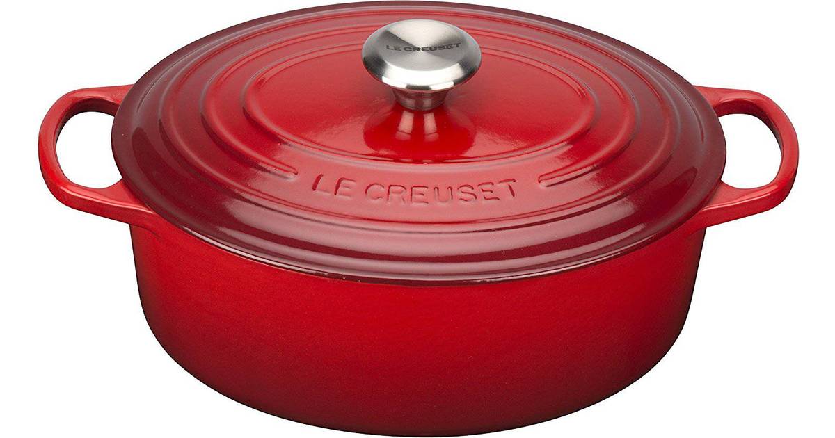 Le Creuset Cerise Signature Cast Iron Oval Other Pots with lid 14.8 L