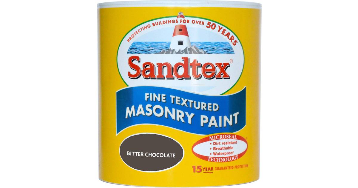 Sandtex Fine Textured Masonry Concrete Paint Brown 5l Compare