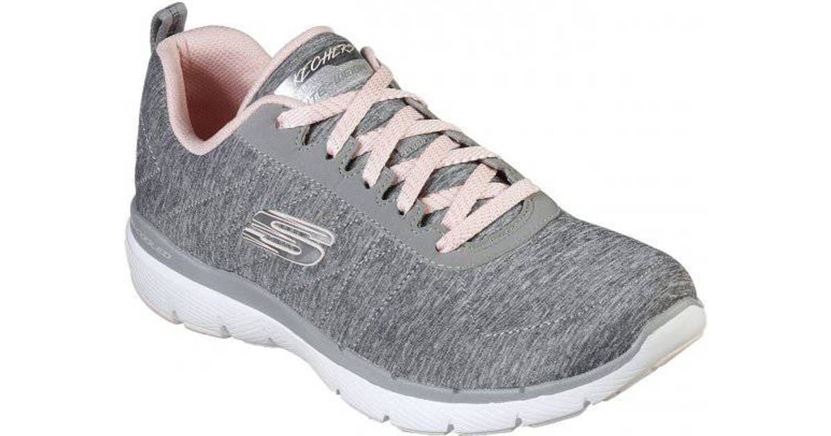 skechers grey flex appeal 3.0 trainers