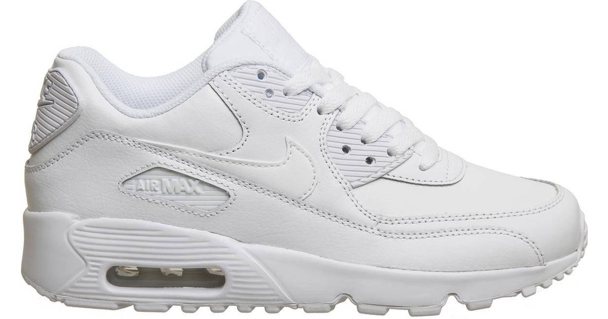 junior air max 90 white leather sneaker