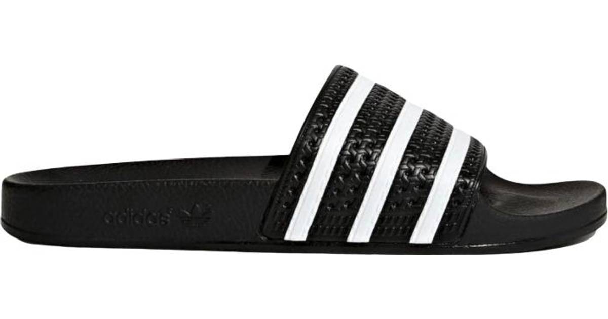 adidas adilette slides black and white